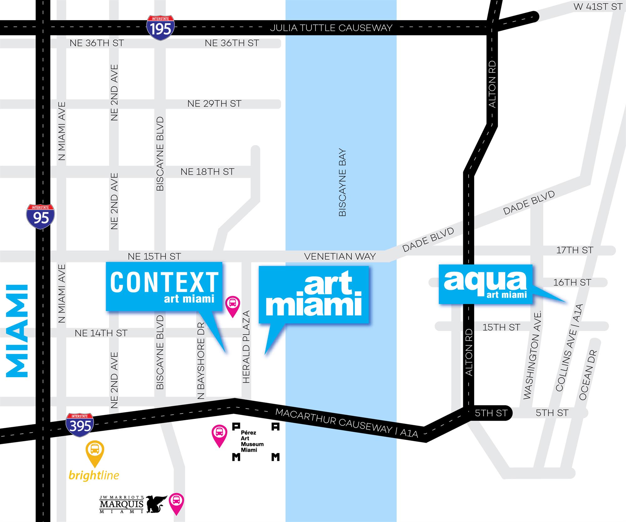 Art Miami - Context Miami - Aqua, Location map